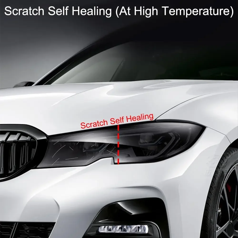 High Quality TPU PPF film 0.3*15M/3M/2M/1M/Rls Car Headlight Protective Film Self-healing Anti Scratches light black transparent