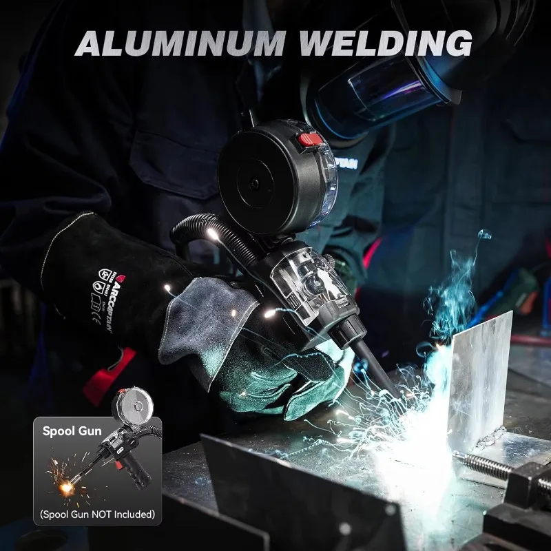 Pulse MIG Welder 200A 7-in-1 MIG/Gas/Flux Core/Stick/Lift TIG/Spot Welding 110V/220V Aluminum Thin Sheet Metal