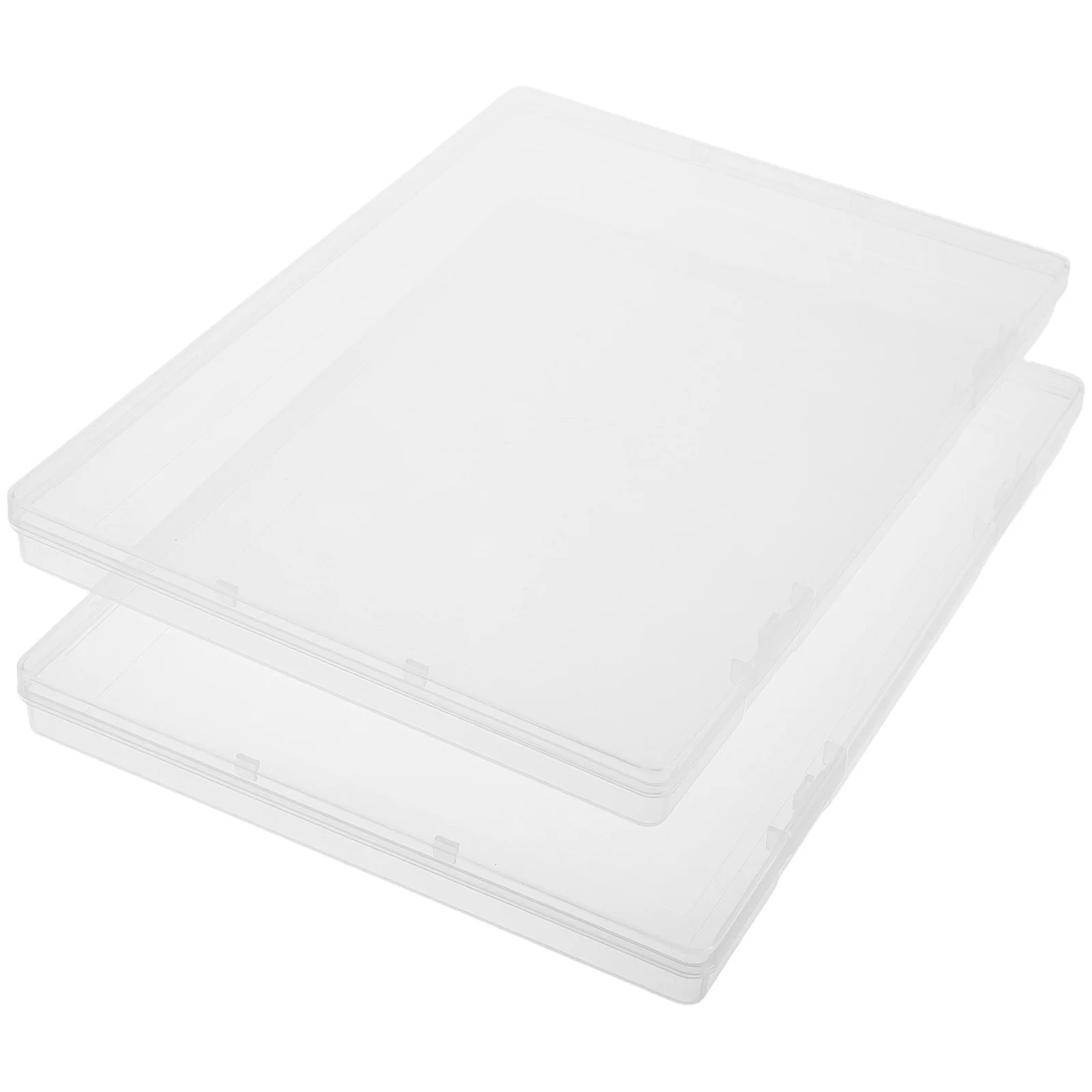 

2 pcs Birth Certificate Organizer A5 Transparent Plastic Storage Box For Documents Photos Certificates File Office Home Use