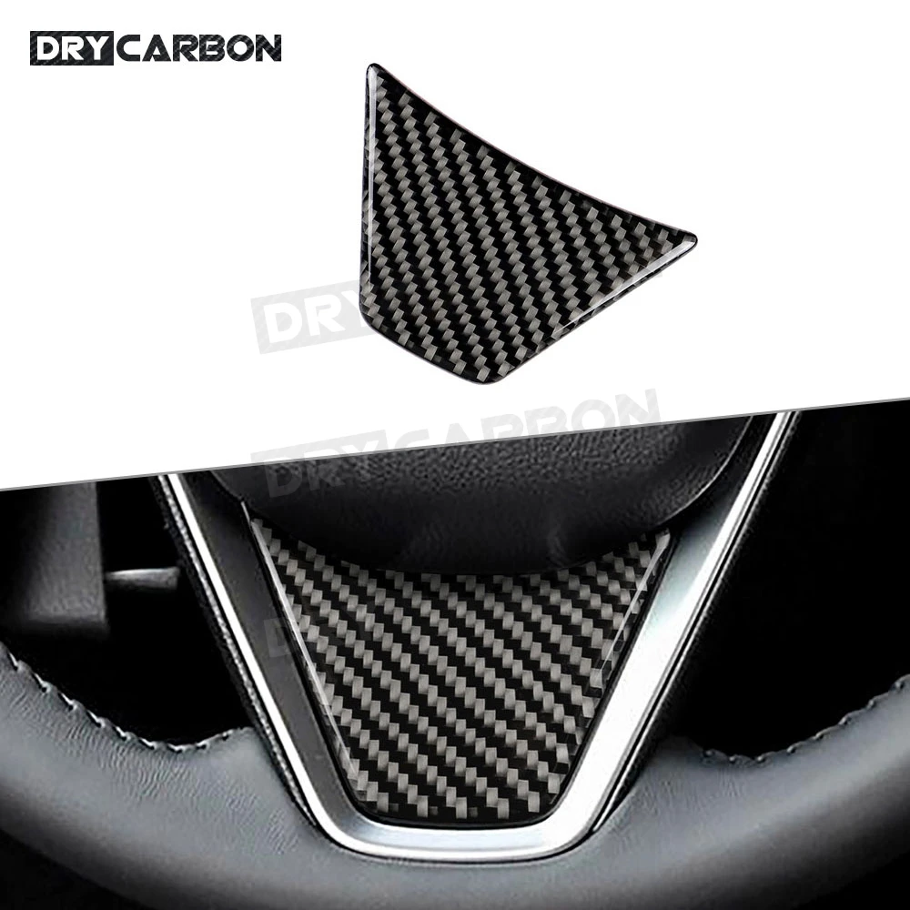 

For Toyota Camry 2018 2019 Carbon Fiber Car Steering Wheel Trim Frame Panel Sticker Cover Decoration