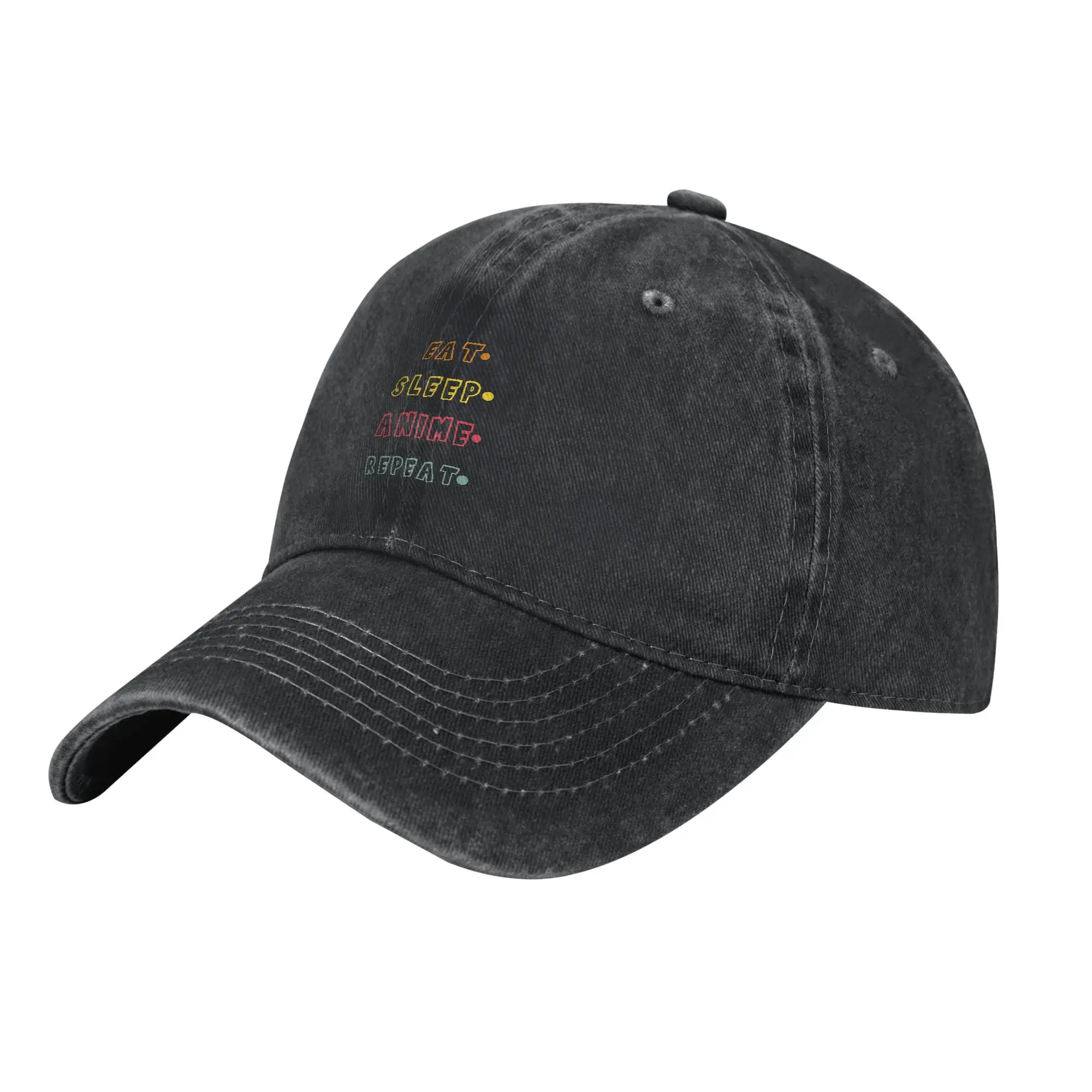 Eat Sleep Anime Repeat Fashion Baseball Cap  Uv Protection Luxury Cap  Hiking Trail Luxury Cap