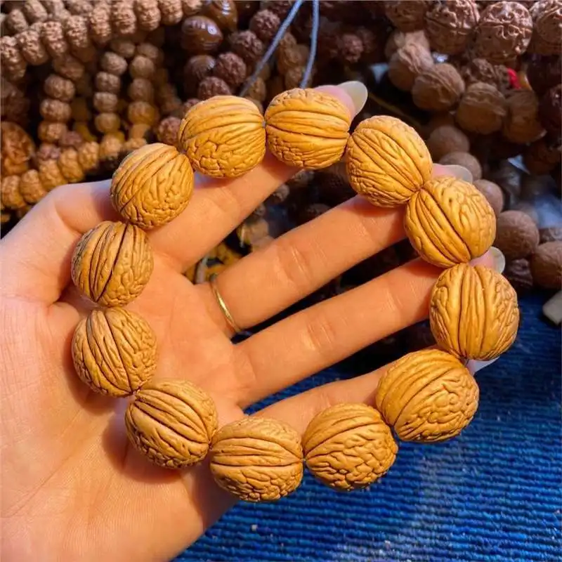 

Monkey Head King Kong Walnut Bracelet Natural Stump Brain Texture Small Walnut Collectables-Autograph Rosary Wenwan Men and Wome