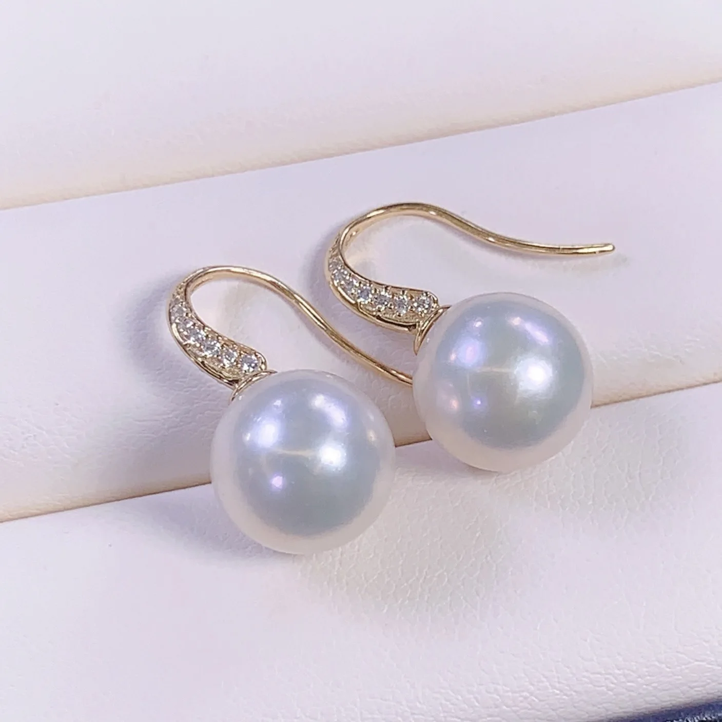 

Красивые серьги с цирконами AAAA10-11мм, 11-12мм, натуральные белые круглые жемчужные серьги 925s