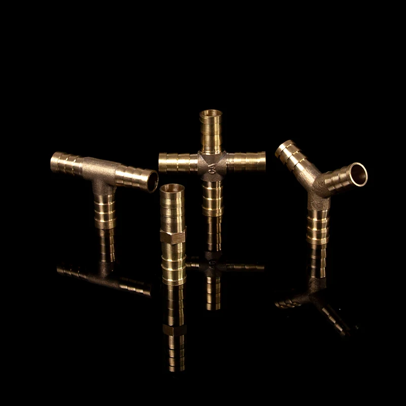 Encaixes conector de cobre pagode ar combustível água tubo latão barbo encaixe de tubulação farpado acoplador comum adaptador para 4mm 5 6 8 10 12