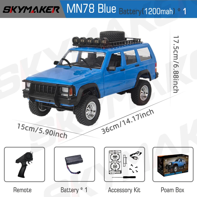 g*o様 MNMODEL MN-78 4×4 TRUCK THROUGH MN78 1:12 Full Scale MN Model RTR Version RC Car 2.4G 4WD 280