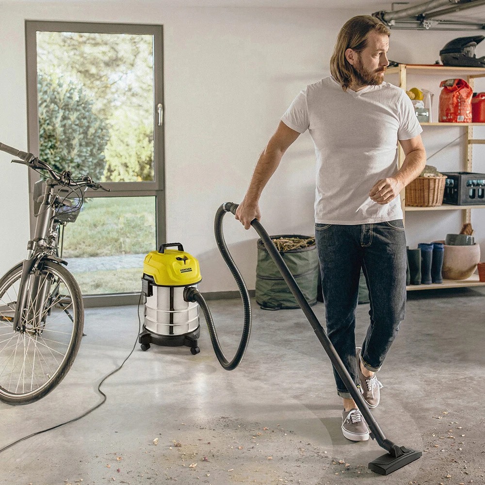 Karcher Wd1s Barrel Vacuum Cleaner 18L Wet Dry Blowing Three-In-One 21500Pa Home Carpet 1800w IPX4 Five-Layer Filtration 76dB