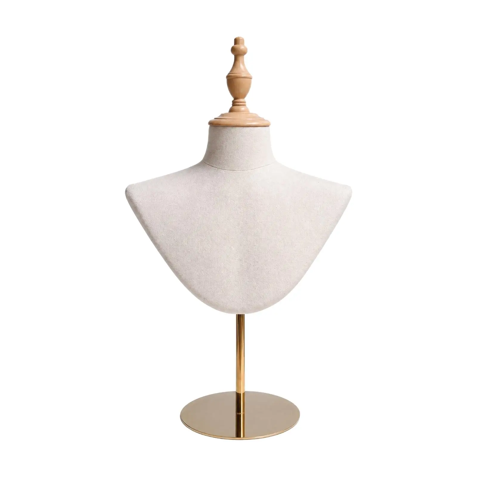 Jewelry and Scarf Display Bust Pin-Friendly Adjustable Height Display Bust Disassemblable Freestanding for Boutique Owners
