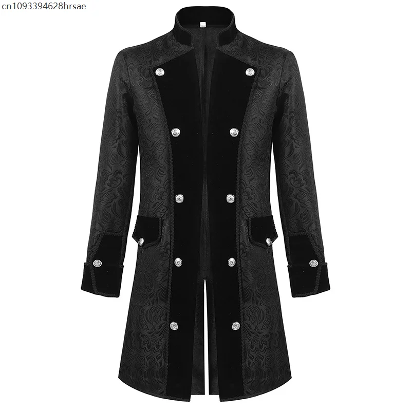 Homens renascentistas vestido gótico cosplay fraque trajes steampunk jaqueta medieval vitoriano nobre cosplay pirata