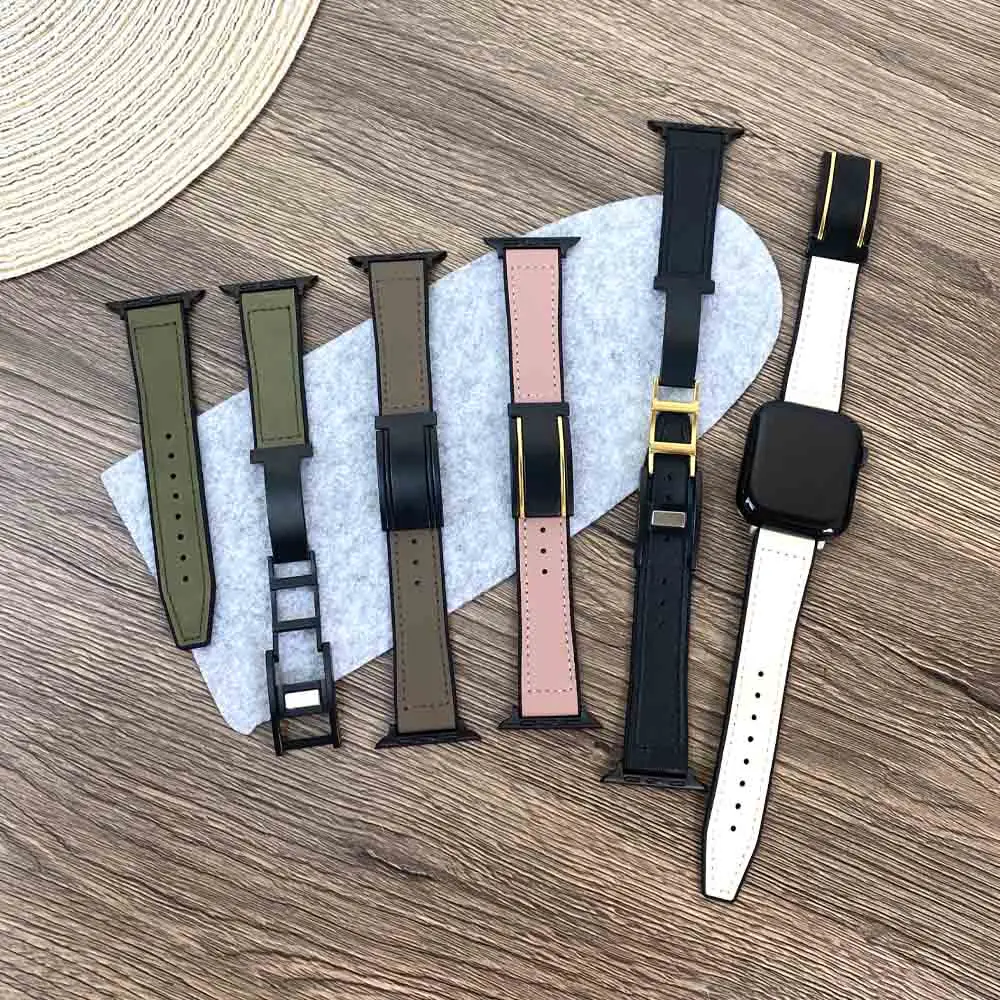 

Leather Magnetic Strap For Apple Watch 38mm 40 41mm 42 44mm 45mm Soft Band For iWatch Series 9 8 7 6 5 4 se ultra 2 49mm Correa