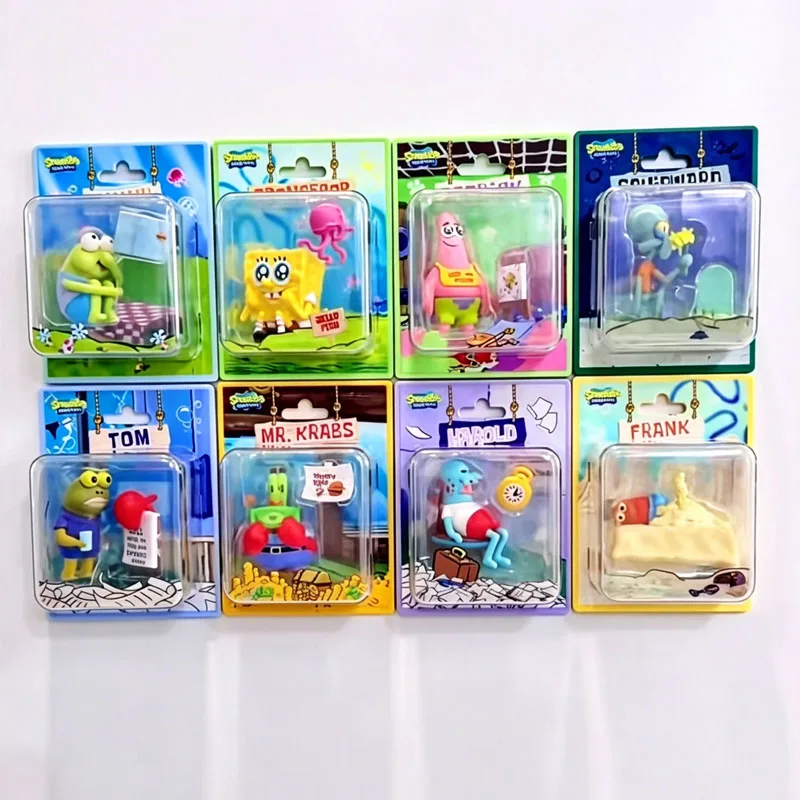 

SpongeBose Patrickse Squidwardse FlyingDutchman Action Figures Heartbeat Atlas Fridge Sticker Peripheral Model Ornament