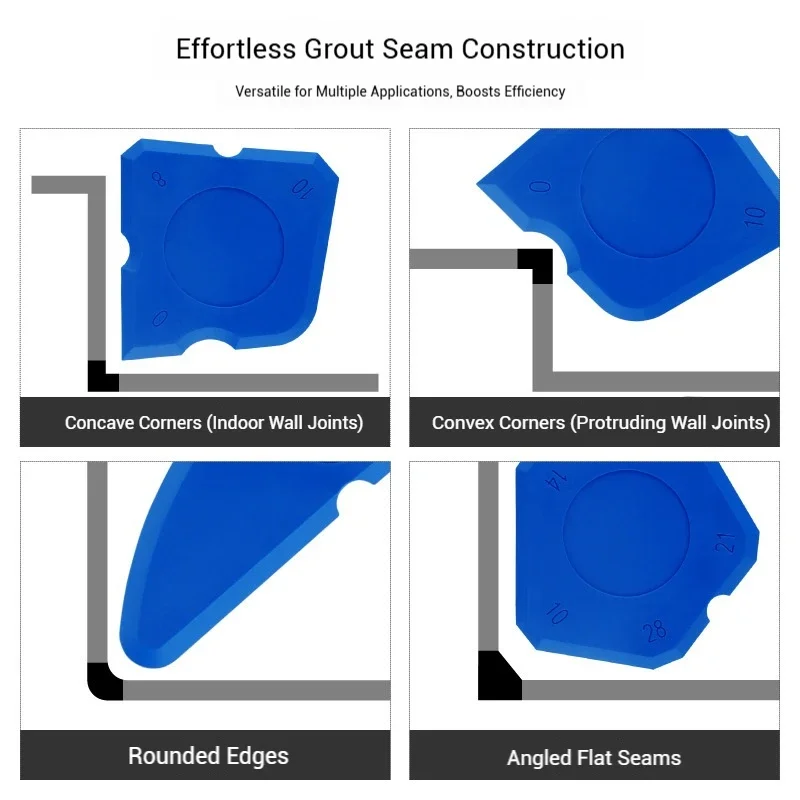 4 قطعة سيليكون الزجاج الاسمنت مكشطة تسرب الجص أداة إزالة المنزل التشطيب أدوات السد تنظيف المنزل ملعقة اليد أداة