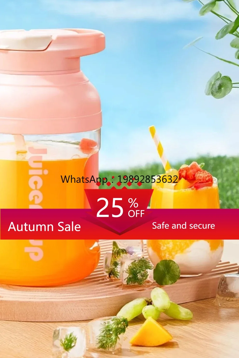 CC21Portable Juicer Small Multifunctional Fried Juice Wireless Charging Fruit Juicing Cup Ton Barrel