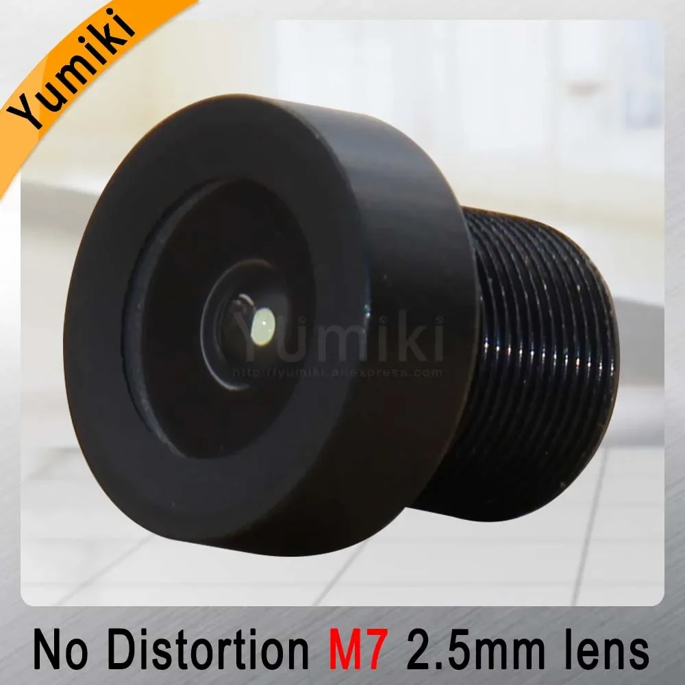 Yumiki 2.5mm M7 Lens 1/4 Inch 5MP IR F1/2.5 No Distortion lens for cctv camera wide angle 135degree