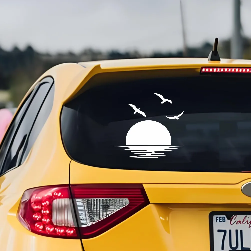 

Car Sea Sunrise Styling Decor Stickers for SUV Camper RV Van Motorhome Caravan Vinyl Decal Decoration Accessories Car Sticker c4