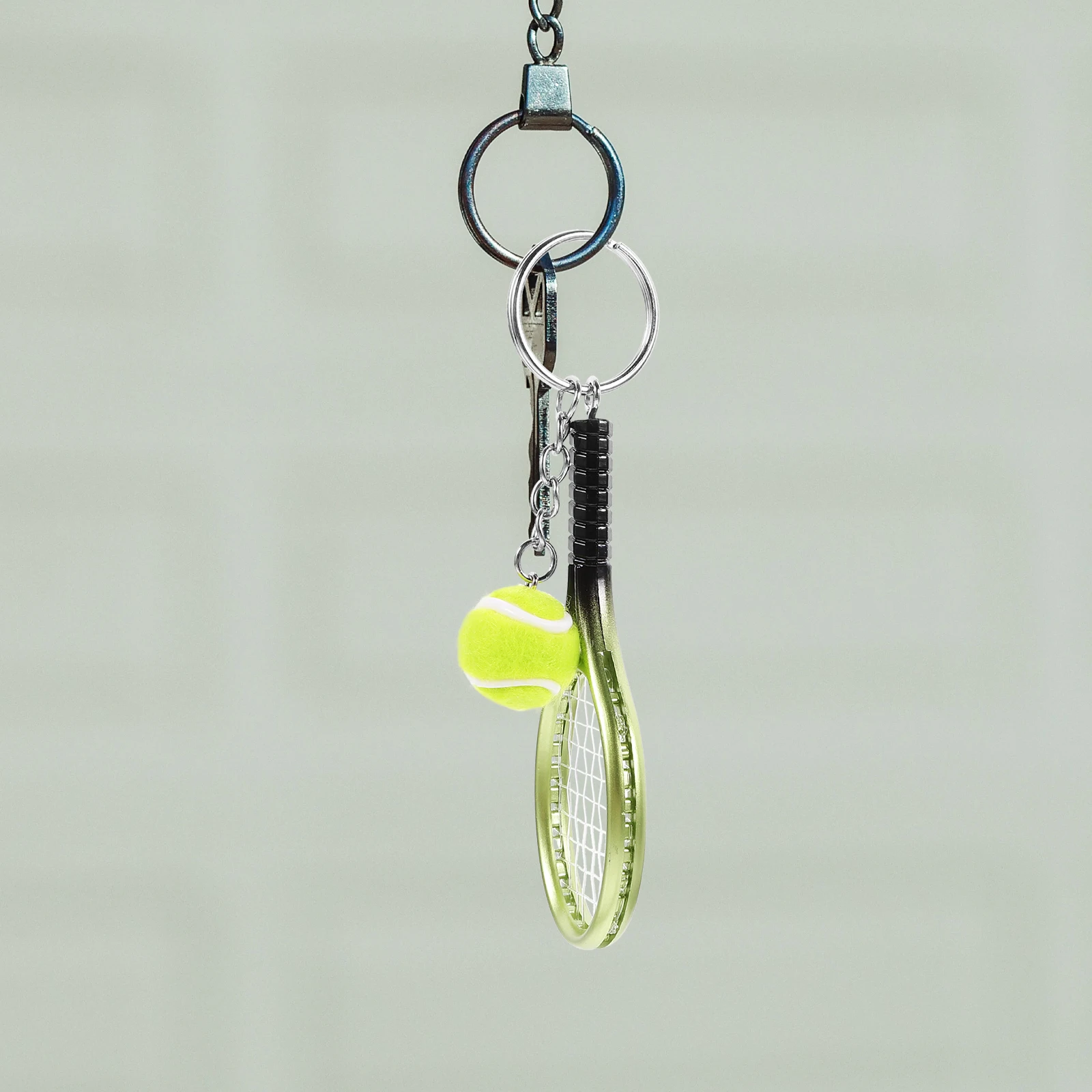 

3pcs Tennis Keychain Blue Lightweight Durable Sports Themed Key Rings Gifts Decorative Hanging Accessories Keepsakes