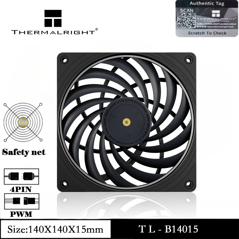 

Thermalright TL-B14015 1/2/3Pack 140mm Computer Case Fan, 13 LCP Fan Blades/Double Ball Bearings/Low Noise Gift Box Packaging