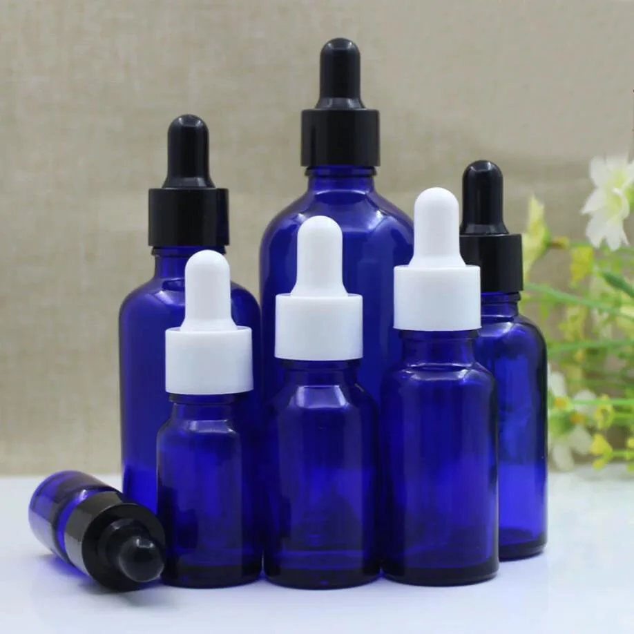 50ml blue/clear/green/brown glass bottle for essential oil moisture liquid serum complex recovery skin care cosmetic packing