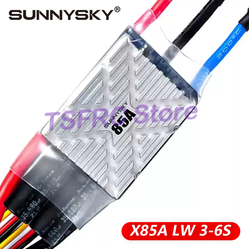 

SUNNYSKY Sunnysky X85A LW 3-6S Multiple protection ESC Suitable forSuitable for 50e 3D fancy fixed wing aircraft, fixed wing tra