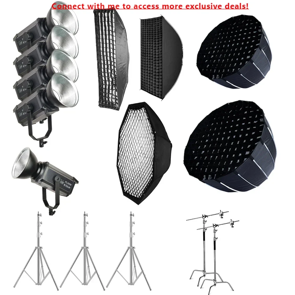 

LED Live Stream Lighting Set 300W LED Video Light With Softbox And Tripod Stand