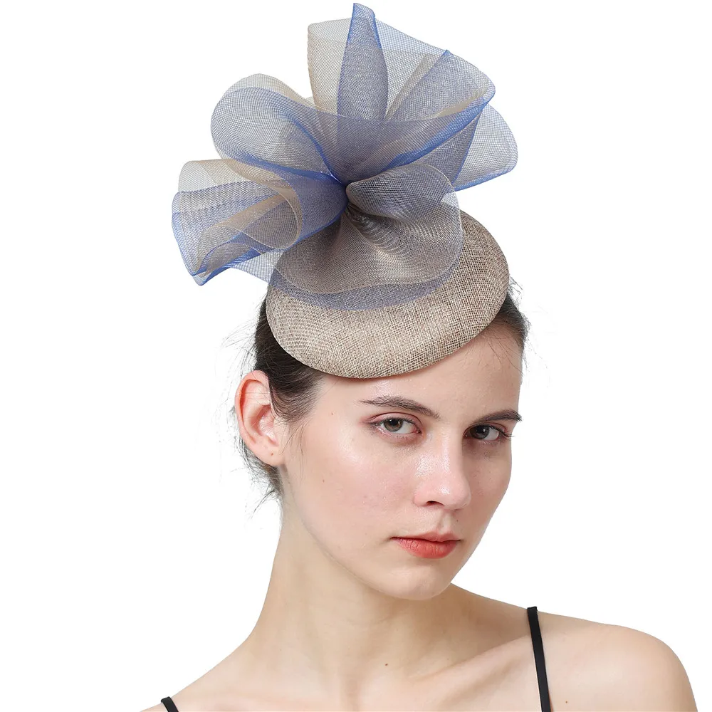 Bride Wedding Fasciantor Hats Hair Clip Fashion Mesh Nice Fascinators Women Party Wedding Chapeau Cap Married Hair Accessories