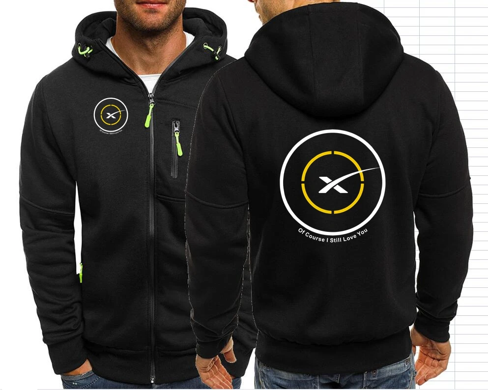 Space X Car 남성 코스의 I Still Love You 드론 선박, 1 단계 착륙 남성 재킷, 후드 코트, Nasas 자동차, SpaceX 운동복