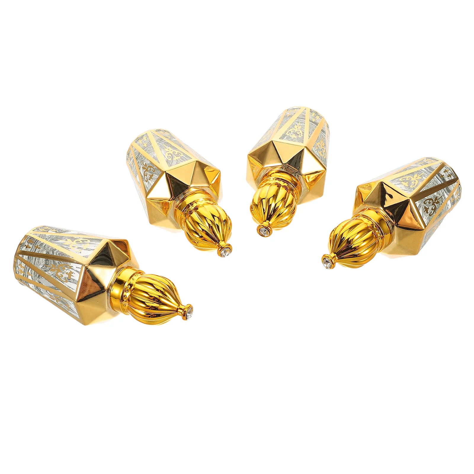 4Pcs Portable Refillable Glass Roller Bottles for Perfume Essential Oils Travel Size Leak-Proof Daily Use Roll on