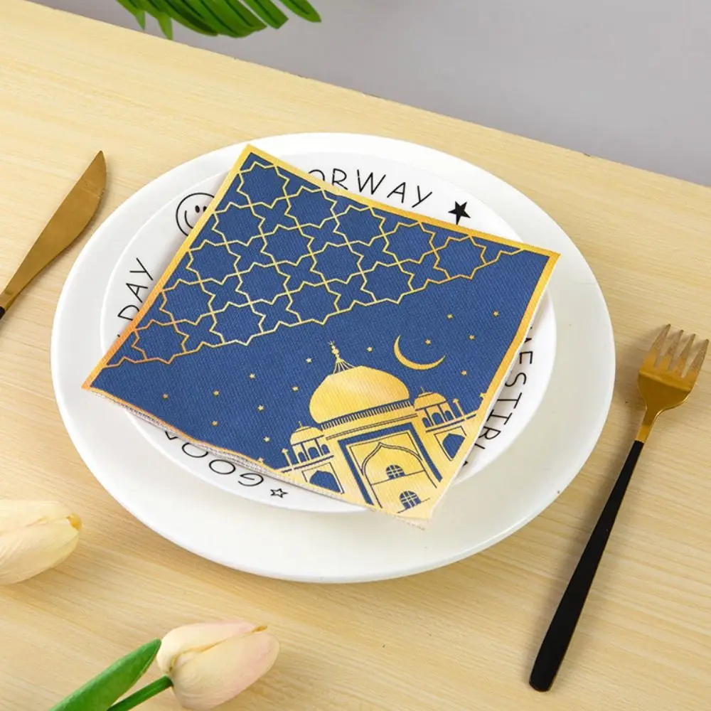 Serviette de Table Musulmane pour l'Aïd harcèlement Fitr, Hajj, EID Mubarak, Poulet, harcèlement Fitr, Fournitures de ix, Ramadan Kareem, Mouchoirs en Papier