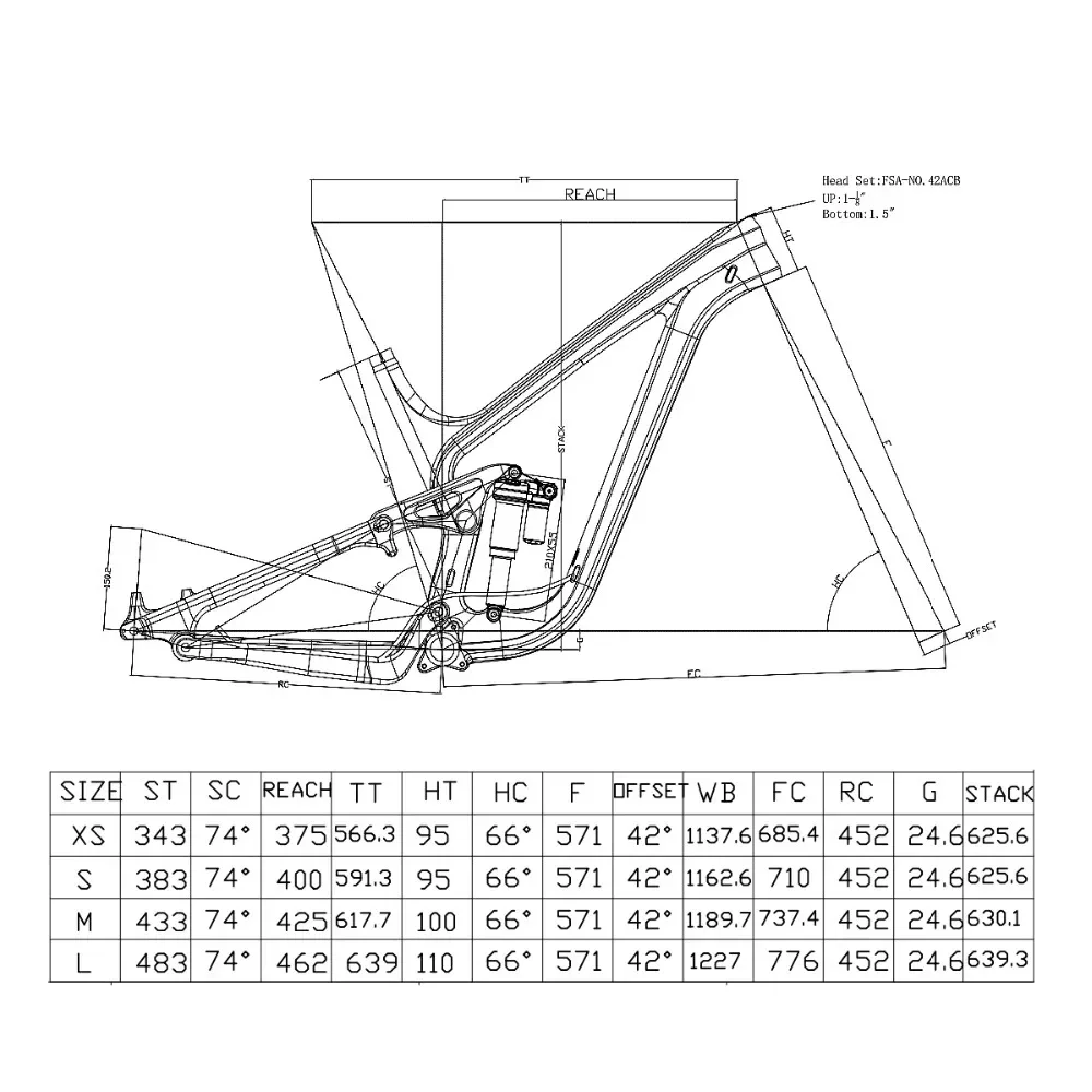 MTB Full Suspension Mountain Carbon Bike Frame BSA Carbon Suspension Frame