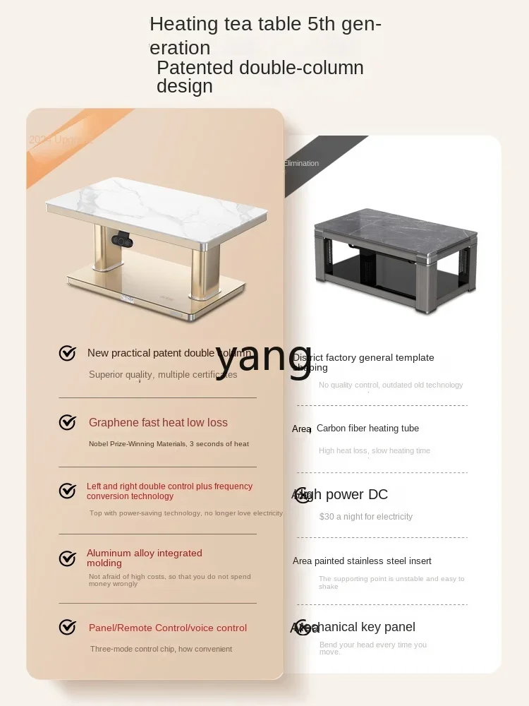CX New Home Electric Fire Test Stove Coffee Table Integrated Electric Heating Table TT