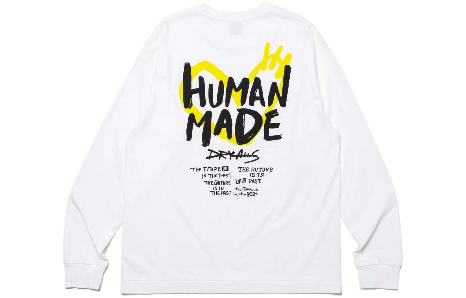 

Футболка унисекс HUMAN MADE SS24 с принтом на спине, круглым вырезом и длинными рукавами, хлопковый свитшот