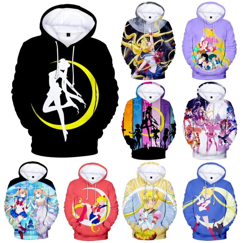 

Sailor Moon Creative Cartoon 3D Digital Printed Hoodie Hoodie Pullover for Couples Fashion Hoodie Trendy Girl Daily Necessities