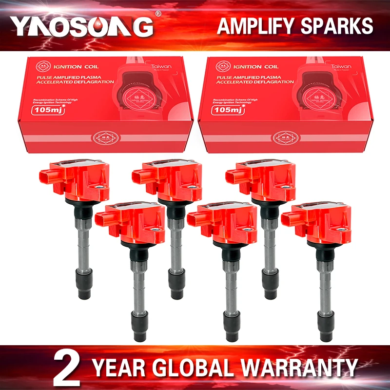 

HIGH ENERGY Ignition Coil Packs CM11-125A 30520-58G-003 UF833 FOR 2016-ON ACURA NSX 3.5T V6 HYBRID JNC1