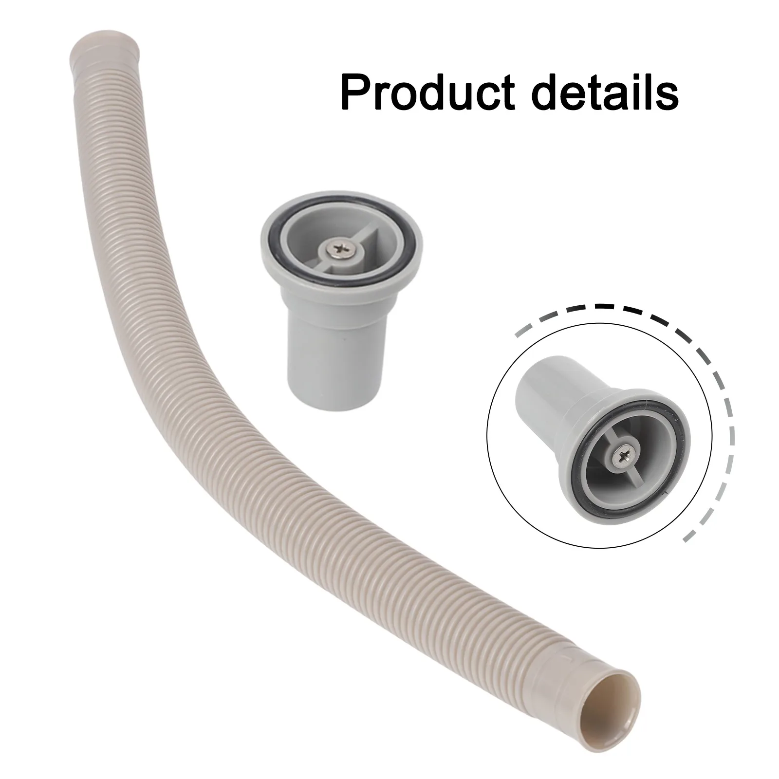 

Easy Install Kitchen Drain Accessory Upward Round Pipe Grey Overflow Pipe PP Material Stylish Aesthetic Versatile Compatibility