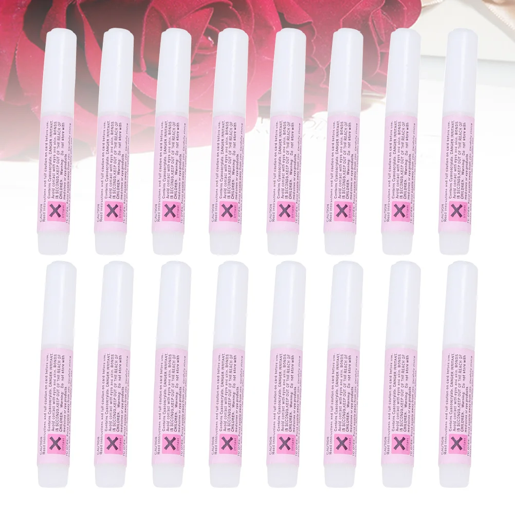 50 Pcs Portable Nail Glue Decorate Tips Mini Manicure French False Small Bottle