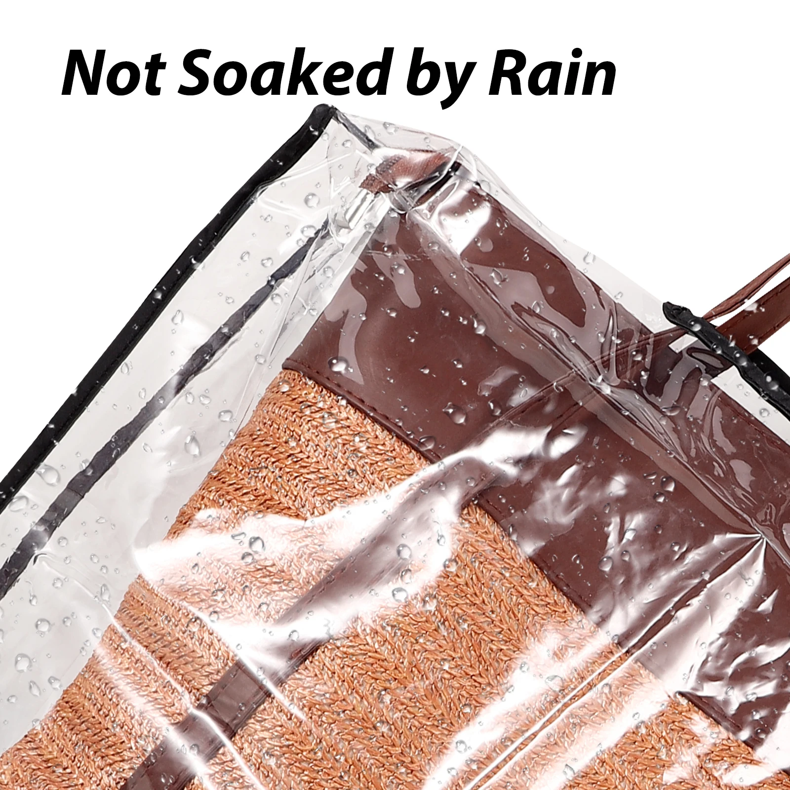 

Waterproof Bag Cover Transparent Rainproof Tote Handbag Protector Outdoor Travel Accessory Foldable Rain Shield Raincoat