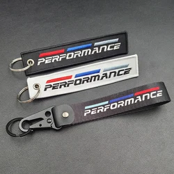 2024 Cloth Ribbon Car Keyring M Performance Keychain For BMW M E46 E90 E60 F30 F10 E87 E36 Key Chain Ring Motorcycle Accessories