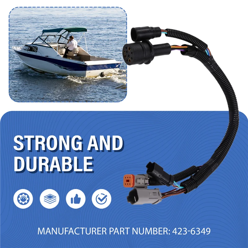 

Marine Outboard Adapter Cable 423-6349 For OMC Evinrude Johnson BRP Boat Motor Parts-AD39