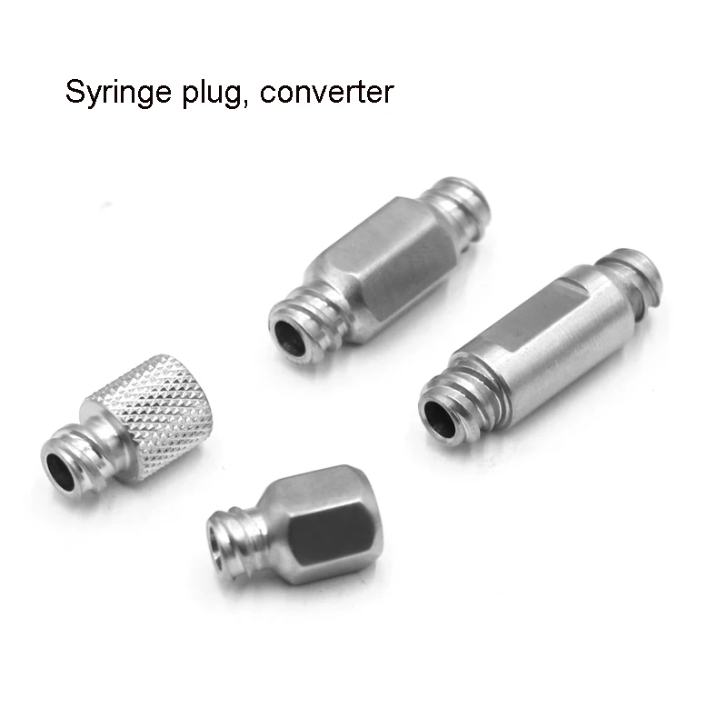 Stainless steel screw mouth syringe plug conversion head fat grafter suction grease needle tool converter tool