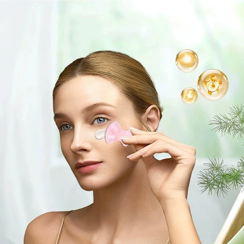 Natural Rose Quartz Crystal Mushroom Pressing Facial Tendon Pulling Gua Sha Eye Bag Massage Gua Sha Massage Tool