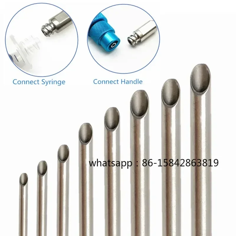 Incision Single Hole Cannula Oblique Hole Fat Transfer Cannula Stainless Steel Liposuction Fat Harvesting Cannulas New