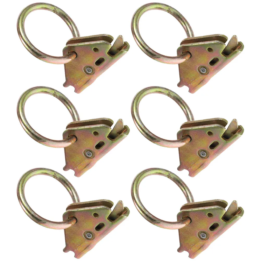 

6Pcs Rustproof Steel Tie Down Anchor O-Ring for Trailer Truck Camper Surface Mount Heavy Duty Tie Down Hooks Compatible with