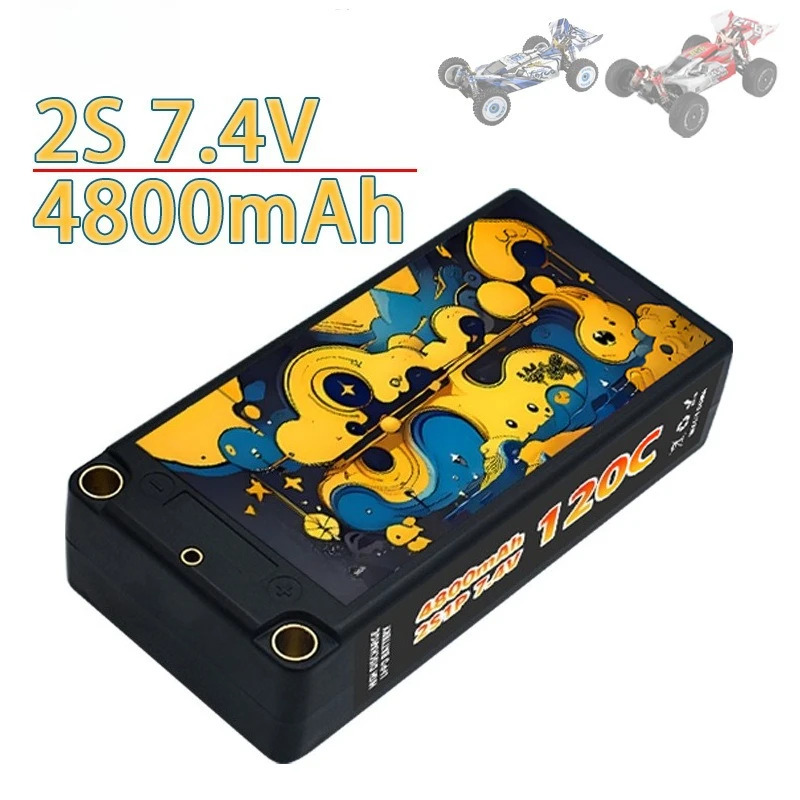 

4800mAh 2S 7.4V 120C Compatible with 1/10 Remote Control Car and Boat Model RC Lithium Batteries