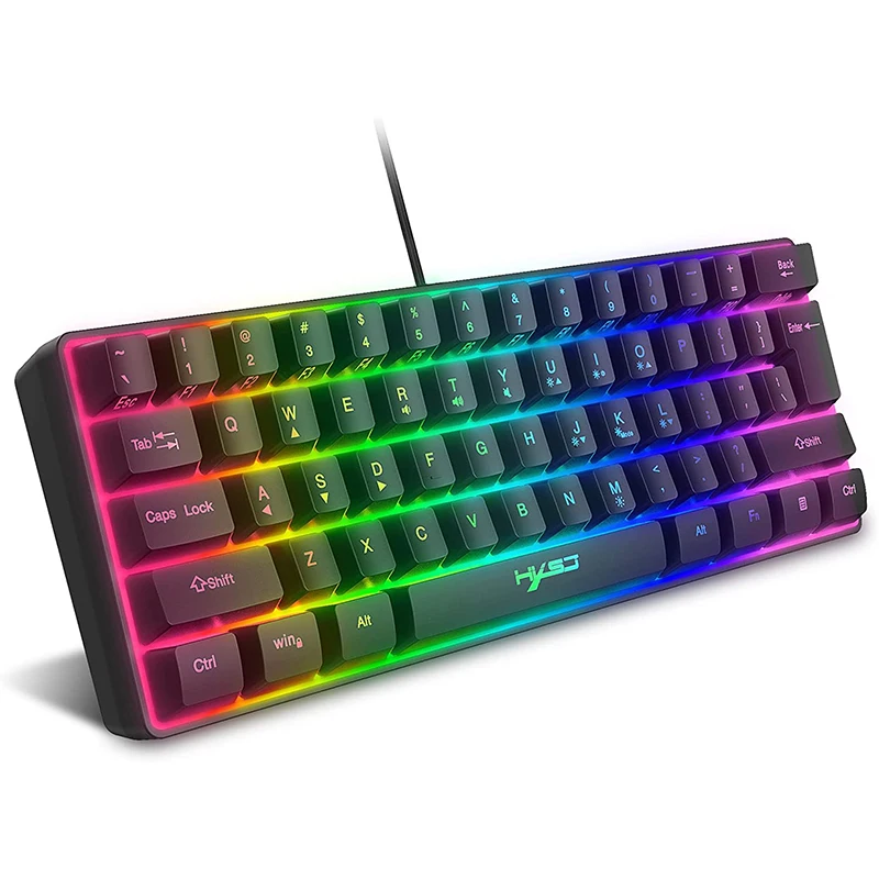 

ATTACK SHARK×KUIYN V700 60% Wired Gaming Keyboard LED Backlit Mini Compact for PC/Mac/Laptop Gamer, Typist, Travel