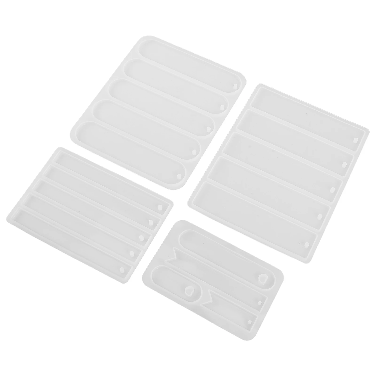 

4Pcs Silicone Molds Rectangle Shape Creative Resin Bookmark Molds for DIY Epoxy Resin Crafting Jewelry Pendant Supplies