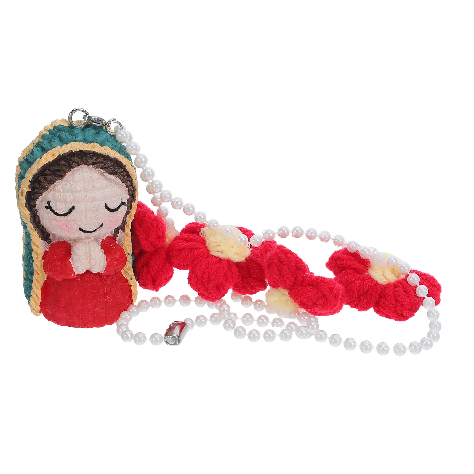 Virgin Mary Rearview Mirror Pendant Car Hanging Accessory Resin Car Decor for Women Spiritual Interior Aesthetic Automotive