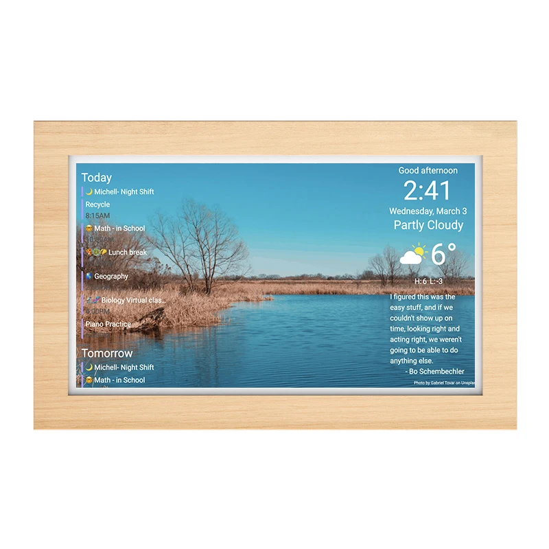 New Design Wall Mounted Multifunctional Smart Home Digital Calendar Ultra-slim WiFi 6 Timing Tablet For Calendar