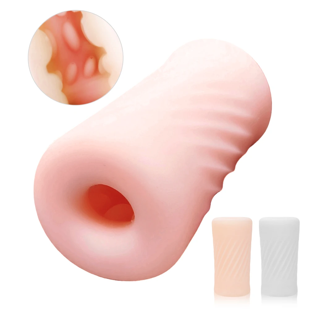 TPEArtificialVaginaDualChannelGlansSuckingSexToysforMenPortableMaleMasturbatorCupDelayEjaculationPenisMassage