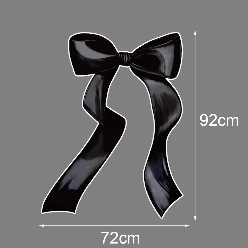 Black Bow Backdrop Board Mosaic Foam Black Large Bow Cutout for Birthday Baby Shower Wedding Party Background Decoration Favor