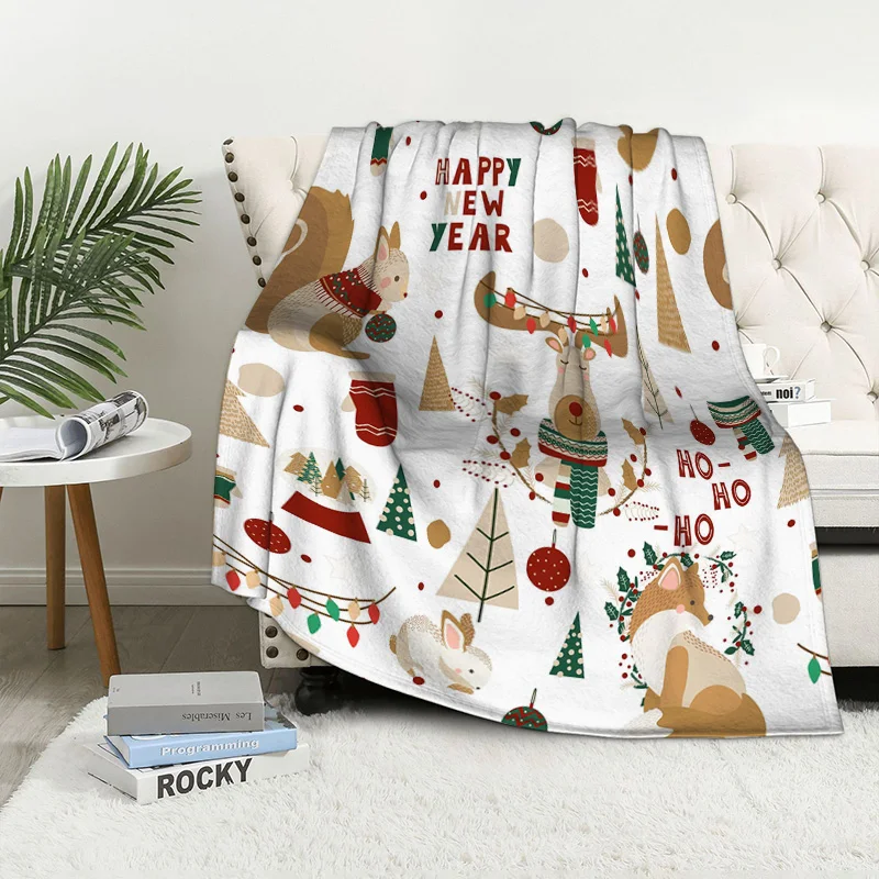 Home decoration plush Throw Sofa blanket Bedspread bed fluffy soft blankets decor Plaid Modern Halloween Merry Christmas winter