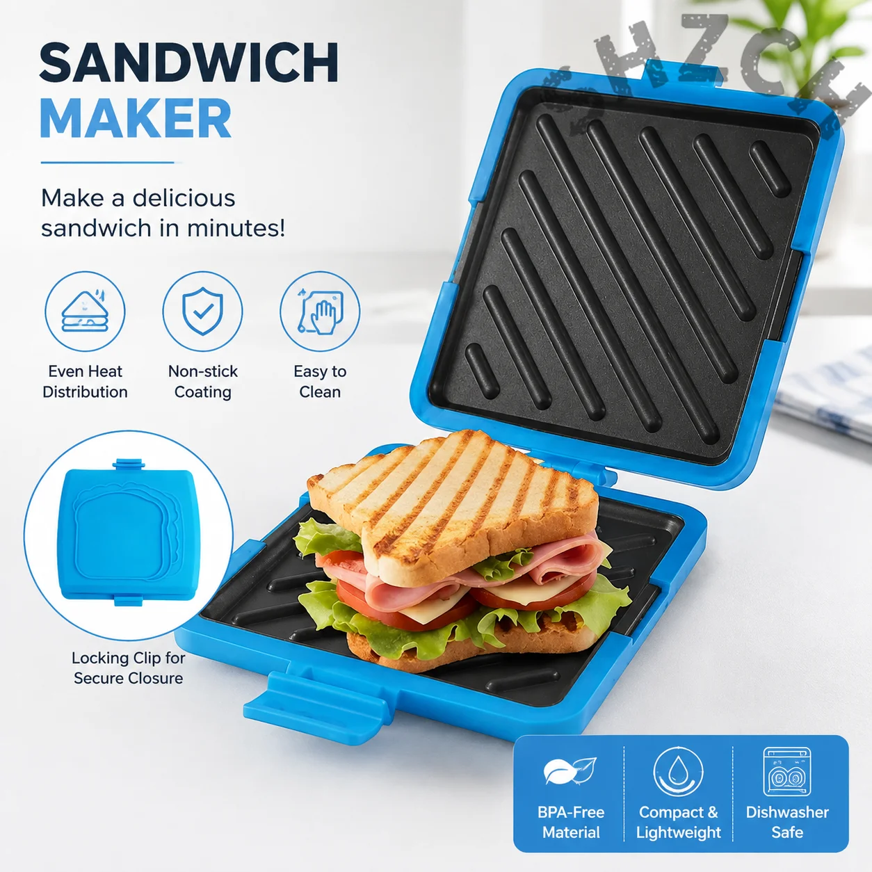 Non-Stick Microwave Toastie Maker | Portable Sandwich Toaster for Breakfast & Snacks